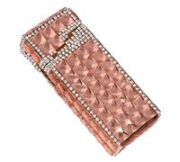 Lorxilar Etui À Cigarettes Femme Longue Boîte À Cigarettes Strass pour Longue Cigarettes, 100 MmGold,One Size