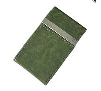 Lorxilar Étuis À Cigarettes en Cuir, pour 20 Cigarettes, Boîte À Cigarettes pour Hommes Et Femmes, ModerneGreen,One Size