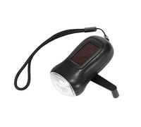 LORYEANM Lampe de poche LED portable à manivelle, énergie solaire | Lampe torche manuelle à 3 LED, chargeur, à énergie solaire, pour la maison, le camping