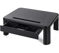 LORYERGO Support de Moniteur avec 3 hauteurs réglables Rehausseur Ecran Poids max 20KG pour moniteur de PC ordinateur portable imprimante bureau de moniteur avec organiseur de rangement -Plastique