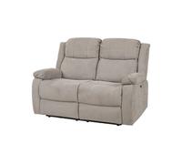 LORYS - Canapé Relax Electrique 2 Places Tissu Gris Clair - Altobuy