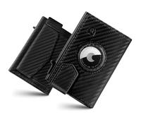 LORZOR Porte Carte Homme Airtag avec Porte Monnaie XXL, Portefeuille Homme Cuir Véritable avec Fermeture Magnétique, Portefeuille et Porte-Carte pour 10 Cartes, Petit Wallet avec Blocage RFID