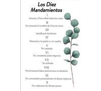 Los 10 Mandamientos En Español Para Pared Ten Commandments Spanish Bible Verse Canvas Poster(Unframed 16x24inch(40x60cm))