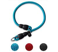 LOS ANDES Collier étrangleur pour chien - Collier de dressage en corde de nylon avec bouchon réglable anti-traction - Collier martingale rond pour chiens de petite, moyenne et grande taille (bleu