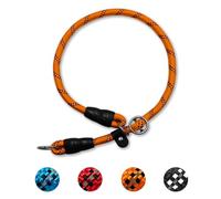 LOS ANDES Collier Etrangleur pour Chien Réglable et Durable Collier Anti Traction Dressage pour Petits Moyens Grands Chiens Orange Largeur: 1.2cm, Long: 65cm