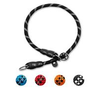 LOS ANDES Collier Etrangleur pour Chien Réglable et Durable Collier Anti Traction Dressage pour Petits Moyens Grands Chiens Noir Largeur: 0.8cm, Long: 40cm