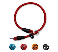 LOS ANDES Collier Etrangleur pour Chien Réglable et Durable Collier Anti Traction Dressage pour Petits Moyens Grands Chiens Rouge Largeur: 1.2cm, Long: 65cm