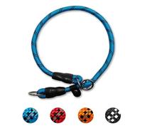 LOS ANDES Collier Etrangleur pour Chien Réglable et Durable Collier Anti Traction Dressage pour Petits Moyens Grands Chiens Bleu Largeur: 1.2cm, Long: 65cm