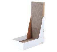 LOS ANDES Griffoir vertical en forme de L pour chat d'intérieur - 60 cm - Avec herbe à chat - Carton durable pour protéger les meubles