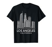 Los Angeles Architecture Skyline City Gratte-Ciel Bâtiments T-Shirt
