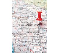 Los Angeles, California City Map Journal: Hardcover, 6 x 9 Inches, 180 Pages, Blank Lined Notebook, Matte Finish. Travel Adventure, Location Destination Journals