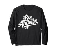 Los Angeles California USA Cool Vintage Cursive Typographie Manche Longue