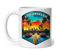 Los Angeles, Californie, La Cité Des Anges Mug À Café Mignonne Tasses À Thé Drôle Tasse Pour Cuisine Travail Maison 330Ml