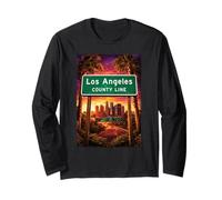 Los Angeles County Sign 110 Freeway LA City Skyline 323 213 Manche Longue