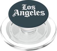 Los Angeles Gothic Script - Noir et Blanc Ornée Line Art PopSockets PopGrip pour MagSafe