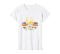 Los Angeles LA Story Paysage Urbain étoilé T-Shirt, Femme, Blanc, XS