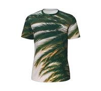 Los Angeles Palm Trees Print T-shirts légers pour hommes, t-shirts à la mode, t-shirts classiques et confortables, noir, 3X-Large-7X-Large