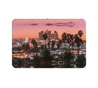 Los Angeles Palm Trees Tapis de sol antidérapant en flanelle pour intérieur et extérieur 40,6 x 61 cm