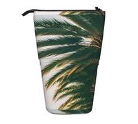 Los Angeles Palm Trees Trousse à crayons rétractable verticale Trousse de maquillage Portefeuille Sac de rangement pour stylos, crayons et petits objets, Noir , Taille unique, Trousse de maquillage