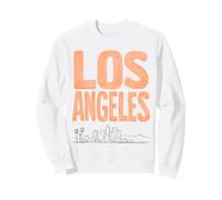 Los Angeles Peint à la Main Skyline Dopamine Art Sweatshirt