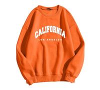 Los Angeles Pull pour adolescentes et filles - Vintage - Pull california - Pull surdimensionné - Sans capuche - Aesthétique - Pull à capuche Y2k Streetwear, 49, XL