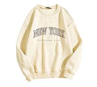 Los Angeles Pull pour adolescentes et filles - Vintage - Pull california - Pull surdimensionné - Sans capuche - Aesthétique - Pull à capuche Y2k Streetwear, 36, L