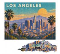 Los Angeles Puzzle en Bois, Puzzle Image, 1000 pièces | À la maison : Puzzle pour passionné - cadeau sans écran pour Noël avec activité autour de la table.