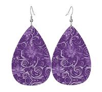 Los Angeles Skyline Print Boucles d'oreilles en cuir - Boucles d'oreilles pendantes légères en forme de larme - Pendentifs pour fête costumée, taille unique, Cuir