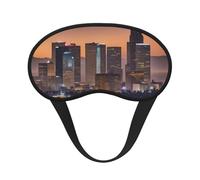 Los Angeles Skyline Print Masque de sommeil confortable pour adultes Bloque la lumière Aide à la sieste pour les voyages, l'insomnie et le camping