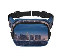 Los Angeles Skyline Sac banane imperméable et réglable pour femme - Sac banane tendance et décontracté pour la course à pied, l'entraînement, la randonnée, les voyages, noir, taille unique, Noir ,
