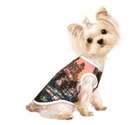 Los Angeles - T-shirt respirant avec imprimé palmiers pour petits chiens, chiots et chatons