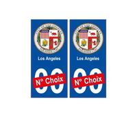 Los Angeles ville sticker numéro au choix autocollant blason USA city - Angles : droits