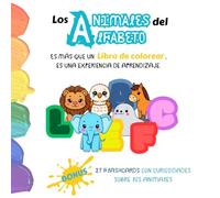 Los animales del alfabeto: libro de colorear de 2 a 5 años. Aprende las letras y diviértete coloreando animales estilo kawaii.