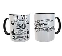 Los Eventos de la Tata. Detalles que enamoran Tasse petit déjeuner cadeau original pour 50e anniversaire - cadeaux hommes 50 ans femme (français)