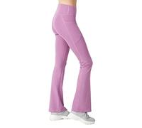 LOS OJOS Pantalon de Yoga Bootcut pour Femme - Taille Haute d'entraînement Bootleg Yoga Leggings avec contrôle du Ventre, Voiles d'orchidées, XS