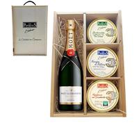 LOS PEPERETES Pack Gourmet Fruits de mer Galicien avec Champagne Français | Coques au Naturel × 2 · Couteaux au Naturel × 2 · Moules marinées × Lot Délicatessen