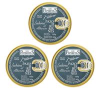 LOS PEPERETES x3 Boîte Bar au vin Albariño 120 g | Conserve gourmande de Galice | Poisson blanc en sauce au vin | Élaboration artisanale