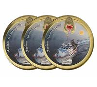 Los Picones Gourmet Anchoas Cantabriques au beurre liquide écologique Pack 3 boîtes 85g égoutté/ 12 filets (255g/ 36 filets). Fabrication artisanale. Conserves de poisson Santoña