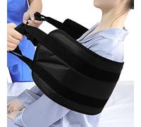 [LOSCHEN] Ceinture de transfert pour patients, 110 cm, pour un transfert en toute sécurité dans le lit, la voiture, le fauteuil roulant, le lit pour les personnes handicapées, âgées, blessées (noir)