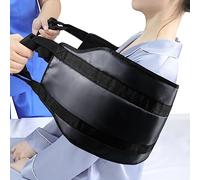 LOSCHEN Sangle de transfert de 110 cm - Pour personnes handicapées, personnes âgées, gériatriques, blessées, déplacements en toute sécurité en voiture, fauteuil roulant, lit (noir, extra large)