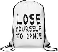Lose Yourself to Dance Sac de gym décontracté avec cordon de serrage Blanc