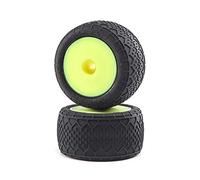 LOSI BK Bar Tires FR/RR Mounted Yellow Mini-T 2.0 LOS41008 Tire