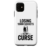 Losing 10MM Sockets is My Curse Car Guy Humour Car Mechanic Coque pour iPhone 11
