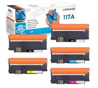 LOSMANN 117A Cartouche de Toner Compatible pour HP 117A avec Puce pour HP Color Laser 150a 179fwg 178nwg 179fnw 178nw 150nw 178 179 W2070A W2071A W2072A W2073A (Noir Cyan Jaune Magenta, 5 Pack)