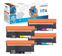 LOSMANN 117A Cartouche de Toner Compatible pour HP 117A avec puce pour HP Color Laser 150a 179fwg 178nwg 179fnw 178nw 150nw 178 179 W2070A W2071A W2072A W2073A (Noir Cyan Jaune Magenta, 4 Pack)