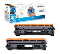 LOSMANN 135X Toner avec Puce Compatible pour HP 135X W1350X pour HP Laserjet MFP M234dw M234sdw M234sdn M234dwn M209dw M209dwn M234 M209 135A W1350A (2 Noir)