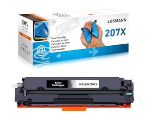 LOSMANN 207X W2210X avec puce Toner compatible avec HP 207X 207A W2210A de rechange pour HP Color LaserJet Pro MFP M283fdw M255dw M282nw M283fdn M255nw (Noir)