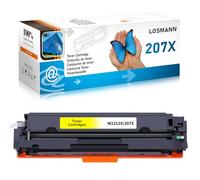 LOSMANN 207X W2212X Toner avec puce compatible avec HP 207X 207A W2212A Remplacement pour HP Color LaserJet Pro MFP M283fdw M255dw M282nw M283fdn M255nw (Jaune)