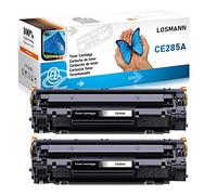 LOSMANN 2x Noir Toner compatible pour HP 85A CE285A pour HP LaserJet Pro P1005 P1006 P1102W P1102 M1132MFP M1217NFW M1212NF M1213NF M1132 P1100 M1136 M1210 M1212 M1130 M1134