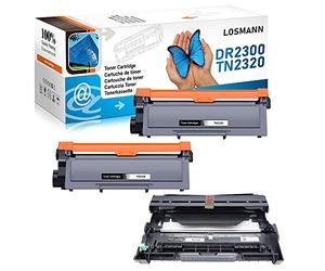 LOSMANN 2X Toner + 1x Tambour Compatible pour Brother TN-2320 DR-2300 | pour MFC-L2700DN MFC-L2700DW MFC-L2720DW MFC-L2740DW HL-L2300D HL-L2340DW HL-L2360DN HL-L2365DW DCP-L2500D DCP-L2560DW